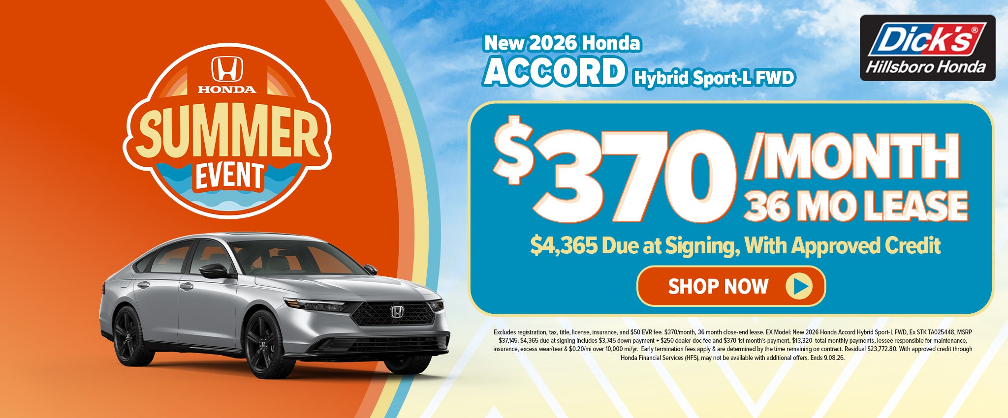 New 2026 Honda Accord Hybrid Offer in Hillsboro, OR