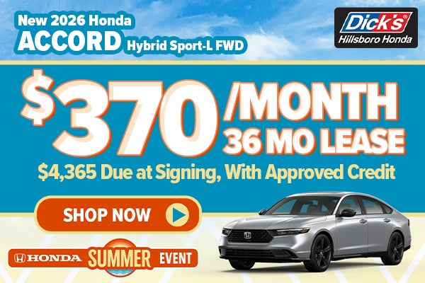 New 2026 Honda Accord Hybrid Offer in Hillsboro, OR