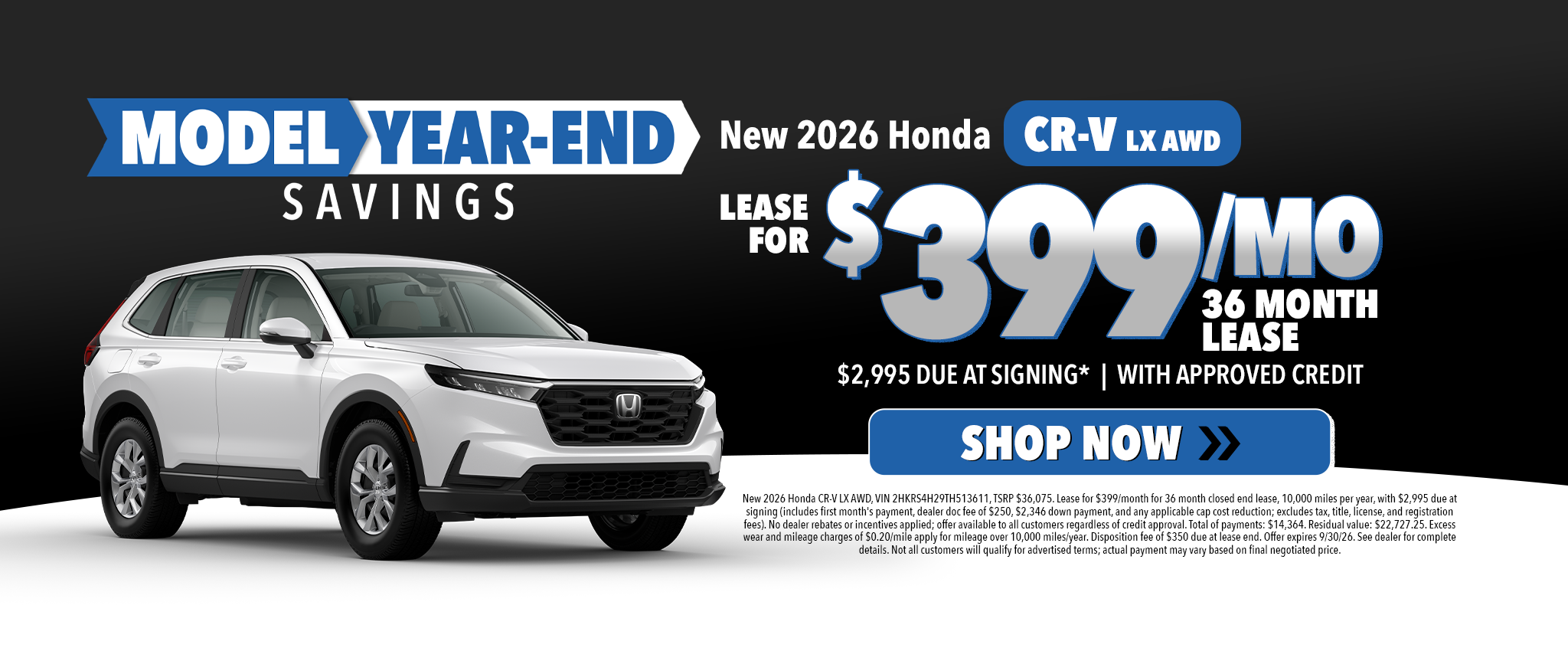 New 2026 Honda CR-V LX AWD