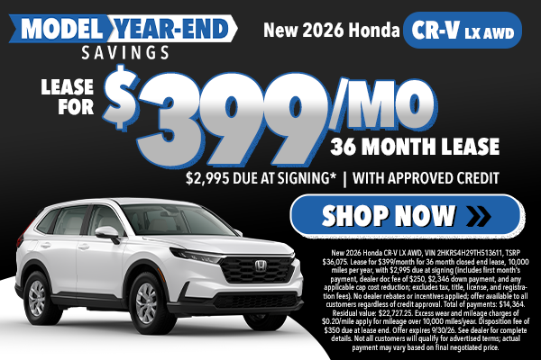 NEW 2026 HONDA CR-V LX AWD